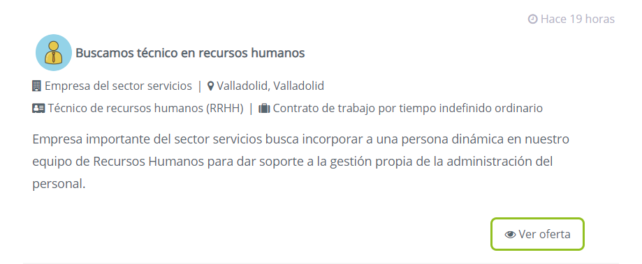Publicación de oferta anónima