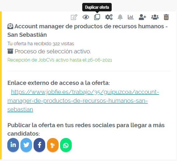Oferta duplicada