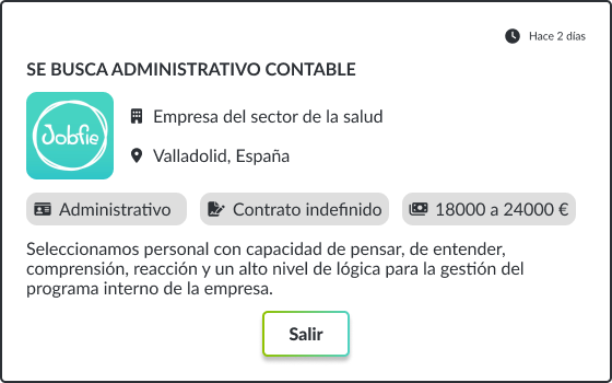 Publicación de vacante anónima