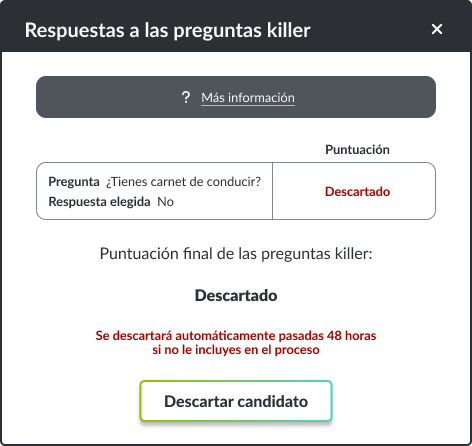 Fase de preguntas filtro