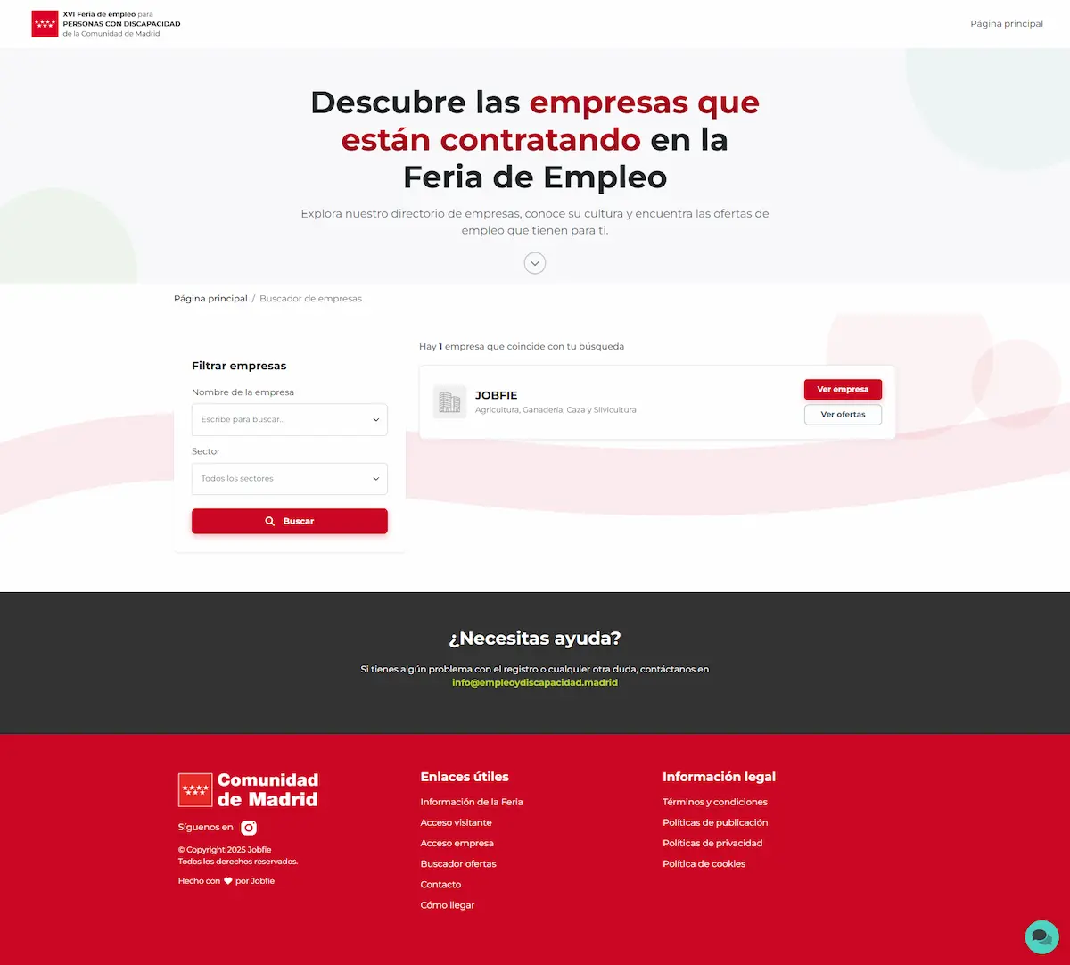 Directorio de empresas — Feria de Empleo y Discapacidad Madrid